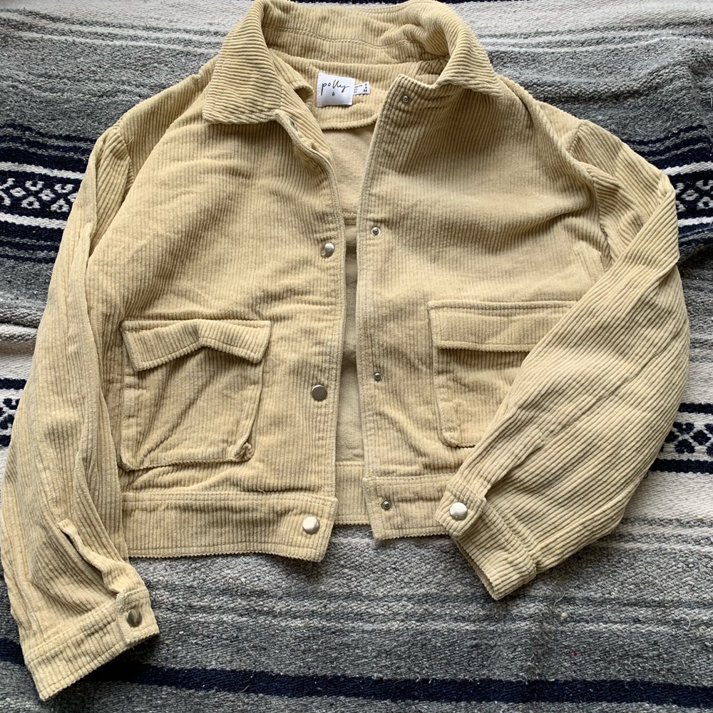 Polly Corduroy Jacket in Beige size 4(small)